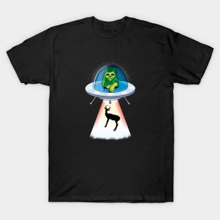 Funny hunting lion alien T-Shirt